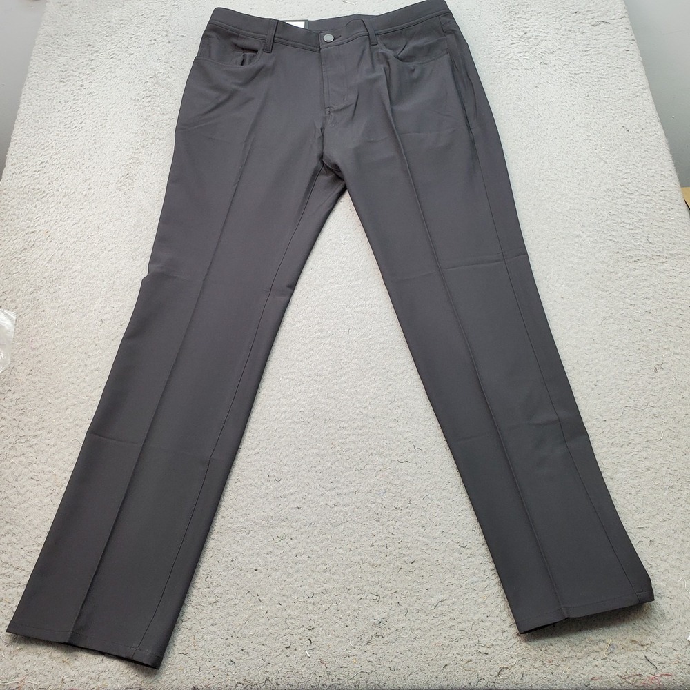 Dunning Golf Chino Pants Men 34/32 Black Performance Stretch Quick Dry D7S21P068